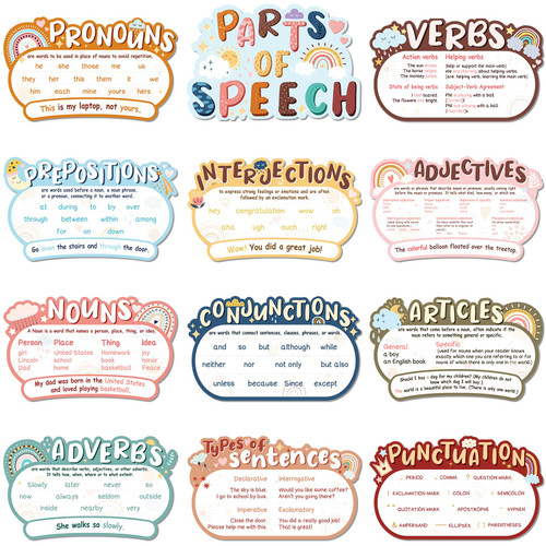 Pasimy 12 Pieces Parts of Speech Posters Boho English Grammar Chart Language Arts Bulletin Board Decor for Elementary Middle High School Teacher Educational Classroom Decoration Supplies Pasimy 12 Pieces Parts of Speech Posters Boho English Grammar Chart Language Arts Bulletin Board Decor for Elementary Middle High School Teacher Educational Classroom Decoration Supplies