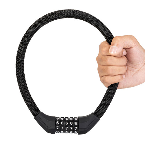 ROCKBROS Bike Lock Cable - 5 Digit Combination Resettable Bicycle Cable Lock for Road Mountain Bike, Scooters and Motorcycles