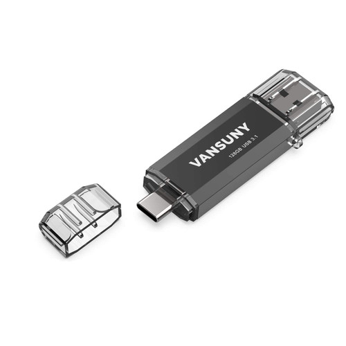 Vansuny 128GB Type C Flash Drive Upgraded 130MB/s USB 3.1 Flash Drive 2 in 1 OTG USB A + USB C Memory Stick with Keychain Dual Type C USB Thumb Drive for Android Smartphones, Tablets, MacBook, PC Vansuny 128GB Type C Flash Drive Upgraded 130MB/s USB 3.1 Flash Drive 2 in 1 OTG USB A + USB C Memory Stick with Keychain Dual Type C USB Thumb Drive for Android Smartphones, Tablets, MacBook, PC