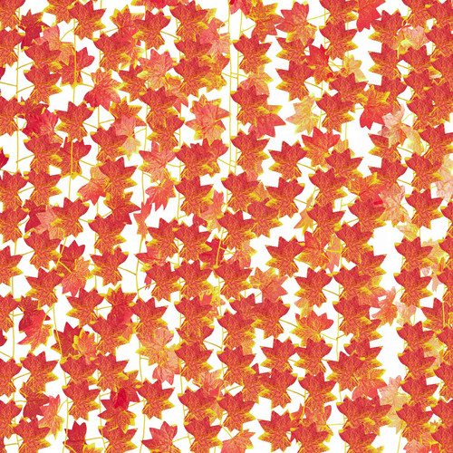 joyhalo 24 Pack Fall Leaves Garland Decorations Outdoor Hanging Vines Artificial Maple Leaf for Autumn Thanksgiving Fall Decor