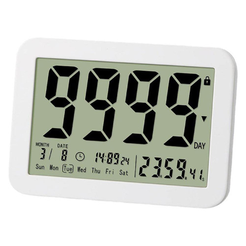 Digital 9999-Days Countdown Timer Multi-Function Electronic Timer For Retirement Vacation Exam Wedding Study Kitchen Count Down Clock Timer For Classroom Graduation Large Display