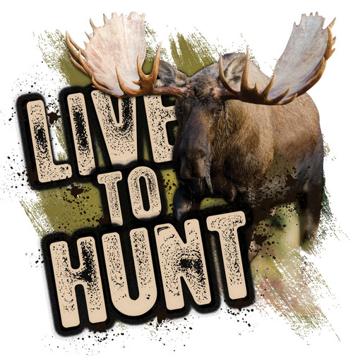 Mossy Oak Graphics Live to Fish, Hunt Decal, Easy to Install, No-Fade, Cast Vinyl, Moose 13019-S-MS