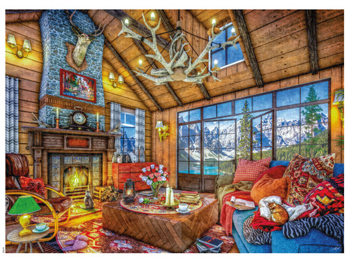 Ceaco - Rustic Lodge - Log Cabin Retreat - 1000 Piece Jigsaw Puzzle