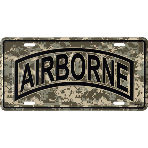 US Military Armed Forces License Plate - U.S. Army - United States Army Airborne US Military Armed Forces License Plate - U.S. Army - United States Army Airborne