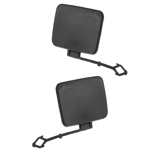 X AUTOHAUX 1 Pair Car Rear Bumper Tow Hook Cover 51127158447 51127158448 for BMW X5 2007-2010 Tow Hook Eye Lid Cover Trailer Cap Black