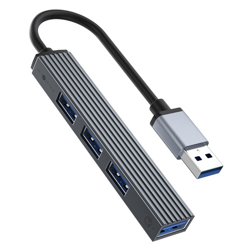 USB HUB for Laptop, Tiny Multiple USB Port, SETMSPACE USB Splitter with Aluminum Alloy Housing, USB HUB 3.0 for Data Transmission, Compact USB Extender HUB for Travel