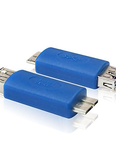 USB 3.0 Type A Female to Micro USB 3.0 Type B Male Connector Converter Adapter Blue, Blue