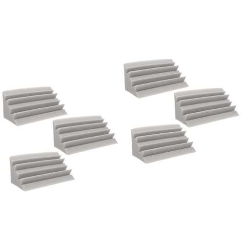 ERINGOGO Acoustic Foam Bass Traps Corner, 6Pcs Soundproof Padding Wall Panels Corner Block Noise Dampening Wall Corner Block for Studios Home and Theater