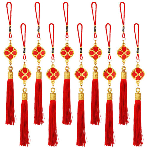 Didiseaon 10pcs Red Chinese Lanterns Mini Lanterns 2023 Chinese Tassel Hanging Ornaments Spring Festival Lanterns Chinese Lucky Lantern for Chinese Spring Festival Wedding Restaurant Party