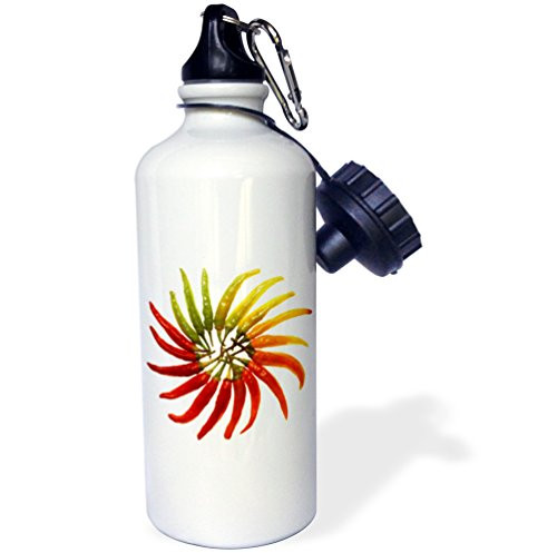 3dRose wb_46855_1"Red Hot Chili Peppers chili, chili pepper, chilli, chilli peppers, pepper, peppers, red" Sports Water Bottle, 21 oz, White 3dRose wb_46855_1"Red Hot Chili Peppers chili, chili pepper, chilli, chilli peppers, pepper, peppers, red" Sports Water Bottle, 21 oz, White
