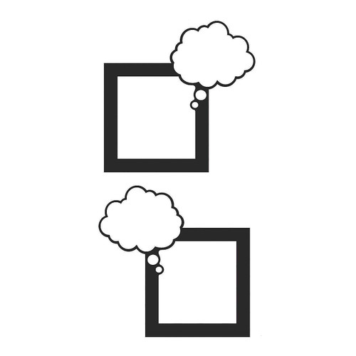 Fun Express Frame and Thought Bubble Bb Cutouts - 48 Pieces - Educational and Learning Activities for Kids