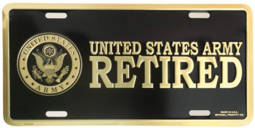 Honor Country US Army Retired License Plate Honor Country US Army Retired License Plate