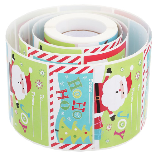 BESTOYARD 2 Rolls Label Merchandise Tags Sticker Labels Christmas Gifts Christmas Card Lables Christmas Adhesive Labels Christmas Wrapping Sticker Envelope Label Gift Decor Decal Xmas Decal