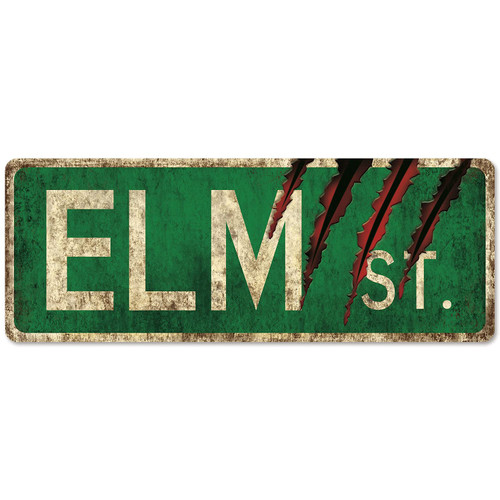 flinelife Elm Street Sign,16X6, Horror Movie Metal Sign, Nightmare on Elm Street Wreath Sign flinelife Elm Street Sign,16X6, Horror Movie Metal Sign, Nightmare on Elm Street Wreath Sign