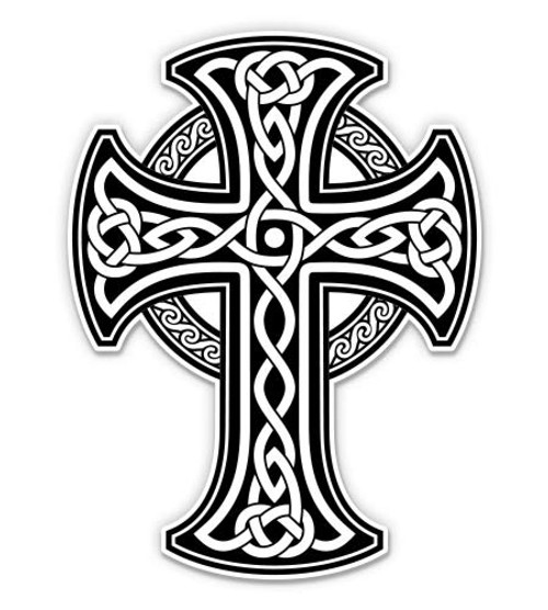 Celtic Cross - 7" Vinyl Sticker - for Car Laptop I-Pad - Waterproof Decal Celtic Cross - 7" Vinyl Sticker - for Car Laptop I-Pad - Waterproof Decal