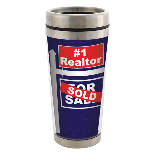 Elanze Designs Realtor Mug Stainless Steel 16 oz Travel Mug with Lid