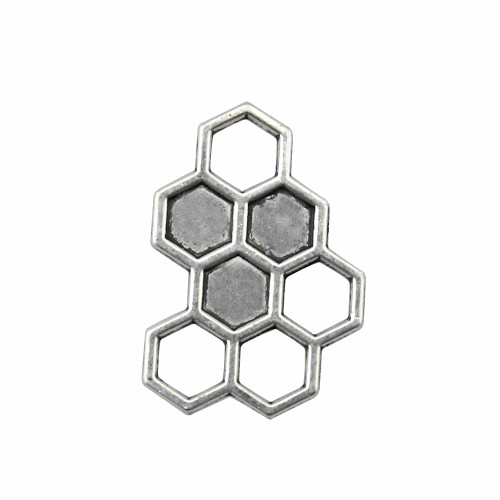 NEWME 35pcs Honeycomb Charms Pendant for DIY Jewelry Wholesale Crafting Bracelet and Necklace Making