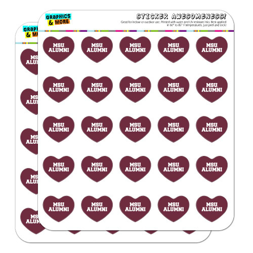 Mississippi State University Alumni Heart Shaped Planner Calendar Scrapbook Craft Stickers Mississippi State University Alumni Heart Shaped Planner Calendar Scrapbook Craft Stickers
