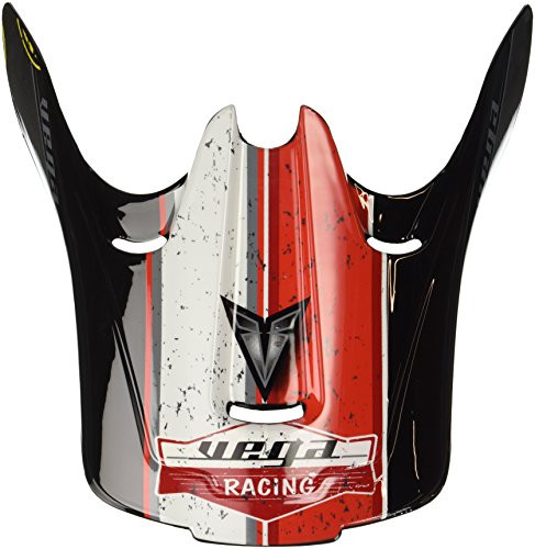 Vega Replacement Visor for Viper Jr. Off-Road Helmet with The Old Skool Color Graphic (Red)