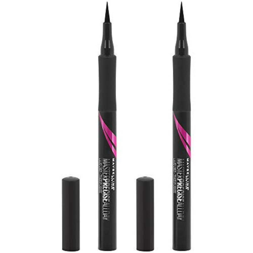 Maybelline Eyestudio Master Precise All Day Waterproof Liquid Eyeliner Makeup, Black, 2 Count Maybelline Eyestudio Master Precise All Day Waterproof Liquid Eyeliner Makeup, Black, 2 Count