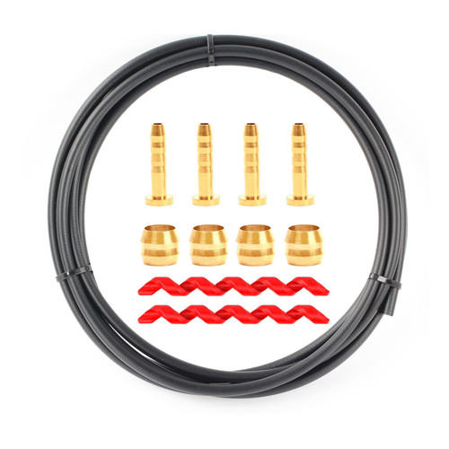 Replacement Bike Hydraulic Disc Brake Hose with Brass Olive and Barbed Fitting Kit Compatible with Shimano BH59, BH90, AVID SRAM and Magura, 2.5m Length, Multiple Fitting options (for BH59)