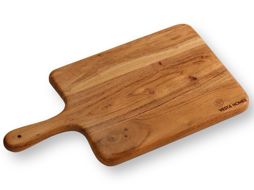 Vesta Homes Wooden Chopping Board / Cutting Board / Serving Board , Platter for Vegetables, Fruits & Cheese | Natural Acacia Wood | 42 x 23 x 1.5 cm | Handcrafted in India Vesta Homes Wooden Chopping Board / Cutting Board / Serving Board , Platter for Vegetables, Fruits & Cheese | Natural Acacia Wood | 42 x 23 x 1.5 cm | Handcrafted in India