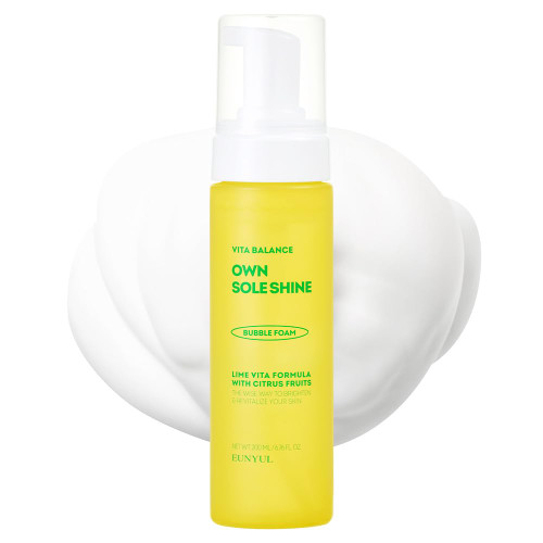 EUNYUL Vita Balance Own Sole Shine Bubble foam [6.76 fl.Oz. / 200ml] Vitamin C Cleanser, Bubble Foam Cleanser,Foaming Facial Cleanser, Gentle Cleanser, Slightly Acidic Cleanser, Pore Care