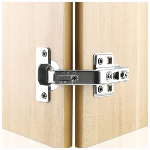 Cabinet Hinges, 1 Pair 135 Degree Lazy Susan Hinge Face Frame Plate for Folded Door, Kitchen Cabinet Hinges, Cold Rolled Steel Metal Hinges, Corner Cabinet Door Hinges