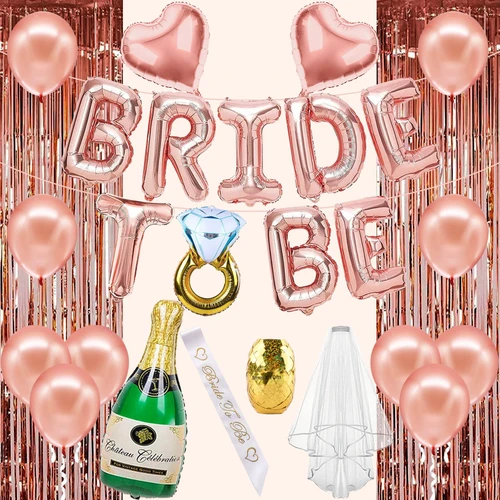 Bachelorette Party Decorations Supplies Bridal Shower Decor Bride Balloons Rose Gold Bachelorette Decorations Bride To Be Decorations Bachelorette Balloons and Veil Bachlorette Party Naughty