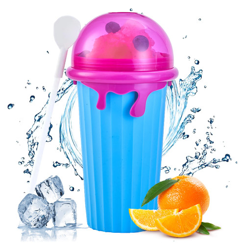 NUGYK Slushie Cup Slushy Maker Cup, Upgraded 500ML TIK TOK Slushy Frozen Magic Squeeze Cup, Cooling Maker Cup Freeze Mug Milkshake Smoothies, Cool Stuff Things for Kids Teens (Blue) NUGYK Slushie Cup Slushy Maker Cup, Upgraded 500ML TIK TOK Slushy Frozen Magic Squeeze Cup, Cooling Maker Cup Freeze Mug Milkshake Smoothies, Cool Stuff Things for Kids Teens (Blue)