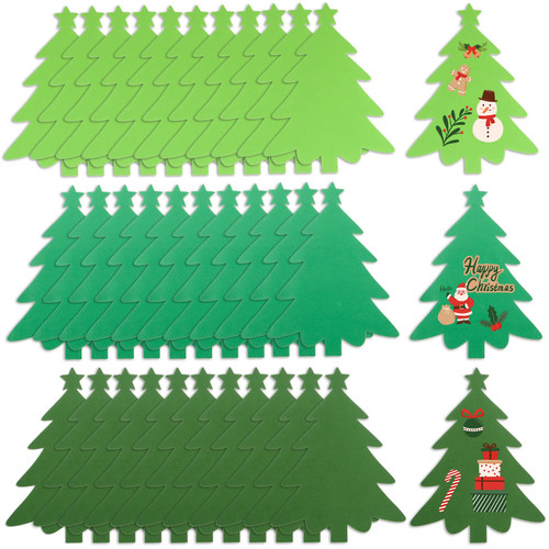 MixTeach 36 Kits DIY Foam Christmas Tree Crafts Foam Christmas Tree Shapes Cutouts Foam Christmas Decoration Craft Kit for Fun Home Activities Xmas Party Favors,6.3x8.3 Inch