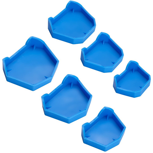 Dental Base Former Kit - 6 Pcs Dental Lab Model Base Set - Plaster Mold Base Former (Blue Color)