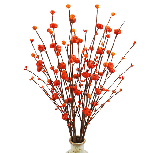 Prashent Artificial Berry Stems 6Pcs Orange Pumpkin Picks Branches Fall Floral Flowers Bouquet for Thanksgiving Harvest Halloween Christmas Home Autumn Decor Prashent Artificial Berry Stems 6Pcs Orange Pumpkin Picks Branches Fall Floral Flowers Bouquet for Thanksgiving Harvest Halloween Christmas Home Autumn Decor