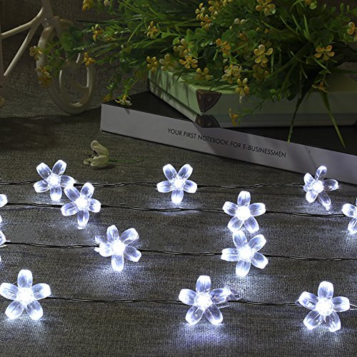 GreenClick Solar Fairy String Lights Outdoor, 23Ft 50LED Waterproof Christmas Decorative Solar Flower Starry Lights, Works for Home, Party,Garden,Lawn,Patio,Yard Decor (Cold White) GreenClick Solar Fairy String Lights Outdoor, 23Ft 50LED Waterproof Christmas Decorative Solar Flower Starry Lights, Works for Home, Party,Garden,Lawn,Patio,Yard Decor (Cold White)