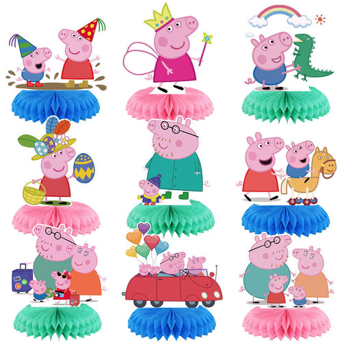 Cartoon Pink Pig Birthday Party Supplies Pink Pig Honeycomb Centerpieces 9Pcs Table Decorations 3D Double Side Honeycomb Double Sided Table Decorations Centerpieces Cartoon Pink Pig Birthday Party Supplies Pink Pig Honeycomb Centerpieces 9Pcs Table Decorations 3D Double Side Honeycomb Double Sided Table Decorations Centerpieces
