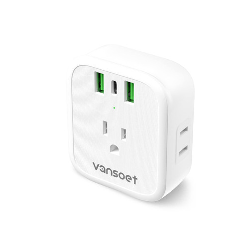 European Travel Plug Adapter, International Power Adapter with 4 AC Outlets 1 PD20W USB-C & 2 QC18W USB-A Port, Type C Plug Adapter Travel Essentials to Most of Europe EU Spain Italy France Germany European Travel Plug Adapter, International Power Adapter with 4 AC Outlets 1 PD20W USB-C & 2 QC18W USB-A Port, Type C Plug Adapter Travel Essentials to Most of Europe EU Spain Italy France Germany