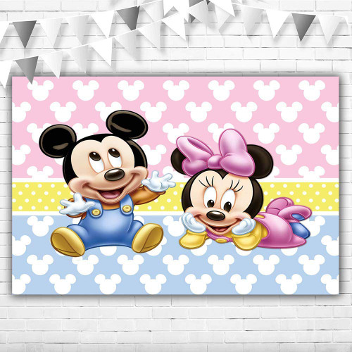 Mickey and Minnie Mouse Gender Reveal Backdrops 5x3 Pink and Blue Backdrop Baby Shower for Boy or Girl Vinyl Happy 1st Birthday Background for Child Mickey and Minnie Mouse Gender Reveal Backdrops 5x3 Pink and Blue Backdrop Baby Shower for Boy or Girl Vinyl Happy 1st Birthday Background for Child