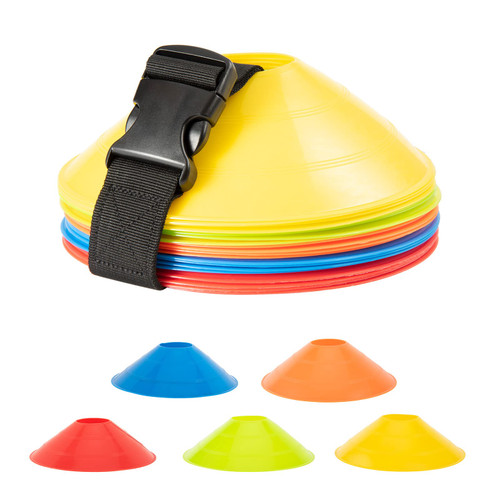 Soccer Disc Cones for Drills with Strap Set of 20, Pro Disc Cones Agility Training Sport Cones for Soccer Practice Football Basketball Kids Field Marker Cones Round Cones Soccer Disc Cones for Drills with Strap Set of 20, Pro Disc Cones Agility Training Sport Cones for Soccer Practice Football Basketball Kids Field Marker Cones Round Cones