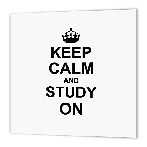 3dRose ht_157775_2 Keep Calm and Study on Carry on Studying College University Student Humor- Iron on Heat Transfer, 6 by 6-Inch, for White Material 3dRose ht_157775_2 Keep Calm and Study on Carry on Studying College University Student Humor- Iron on Heat Transfer, 6 by 6-Inch, for White Material