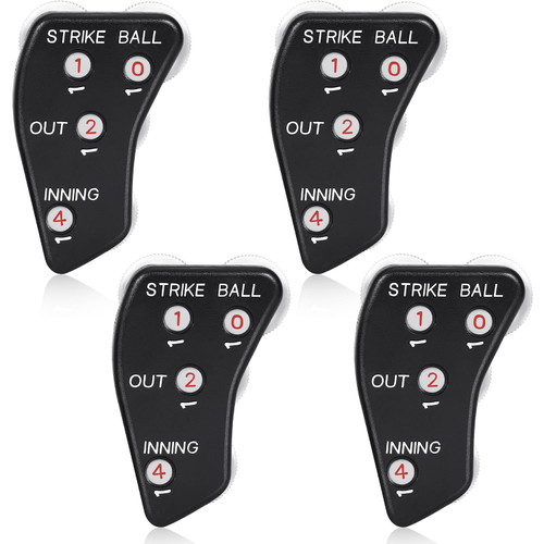Wenyrich 4 Wheel Umpire Indicator Umpire Counter Clicker Umpire Gear Baseball Clicker Outs Innings Balls and Strike Clicker for Softball(4 Pack)