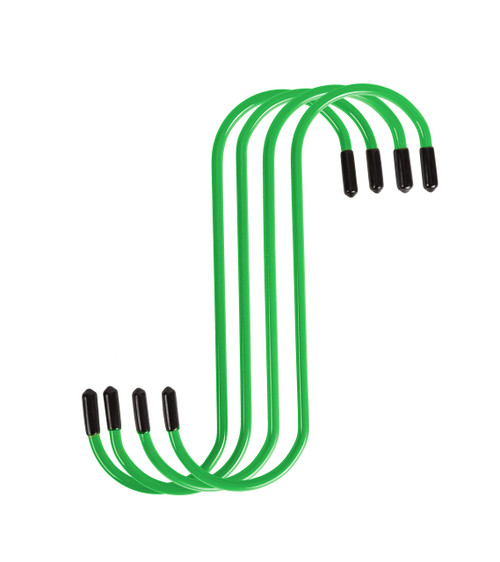 ARES 18060-4-Piece Green Brake Caliper Hanger Set - Rubber Tipped Hooks Easily Restrain Brake Calipers and Reduce Possible Damage to Brake Hoses