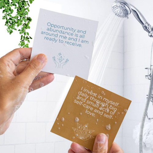 Una Haven Shower Affirmation Cards Waterproof - 23 Positive Manifestation Affirmations for Women - Self Care Daily Mindfulness & Motivational Cards - Inspirational Meditation Accessories