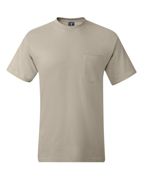 Hanes Beefy-T Adult Pocket T-Shirt_Sand_XL