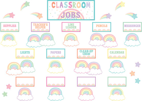 Teacher Created Resources Pastel Pop Classroom Jobs Mini Bulletin Board