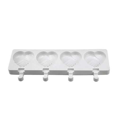 Shaped Popsicle Molds Cute Heart Shape Ice Pop Molds Silicone 4 Cavities Popsicle Moulds for Kids Adults Ice Cream Mold Cake Pop Molds Homemade Popsicle Silicone Molds DIY Popsicle Maker