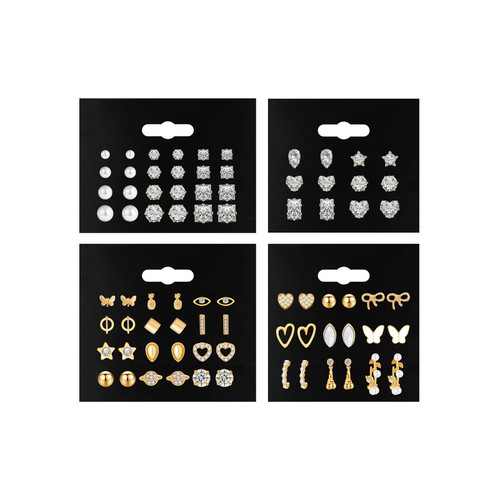 39 Pairs Gold Stud Earrings for Women Multipack, Hypoallergenic Assorted Girls Earring Set Multiple Piercings,Cubic Zirconia Pearl Butterfly Stud Hoop Earring Pack 39 Pairs Gold Stud Earrings for Women Multipack, Hypoallergenic Assorted Girls Earring Set Multiple Piercings,Cubic Zirconia Pearl Butterfly Stud Hoop Earring Pack