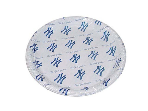 MLB New York Yankees Disposable Plastic Plates (12 Pack) MLB New York Yankees Disposable Plastic Plates (12 Pack)