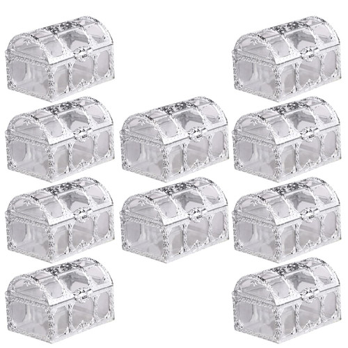 GALPADA Treat 10pcs valentine treat boxes Treasure Chest Candy Boxes Candy Containers Wedding Favor Boxes Clear Gift Boxes Gift Storage bridal shower favor boxes Case wedding candy box Baby