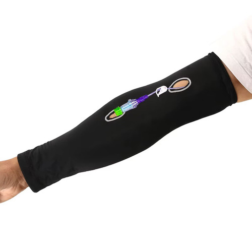 PICC Line Covers for Upper Arm,PICC Line Cover with Elastic Cord Buckle,PICC Line Sleeve Protector,Breathable Arm Cast Cover Nursing Supplies for Arm Circumference 13"-15"
