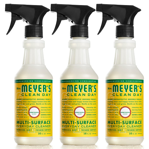 MRS. MEYER'S CLEAN DAY All-Purpose Cleaner Spray, Honeysuckle, 16 fl. oz - Pack of 3